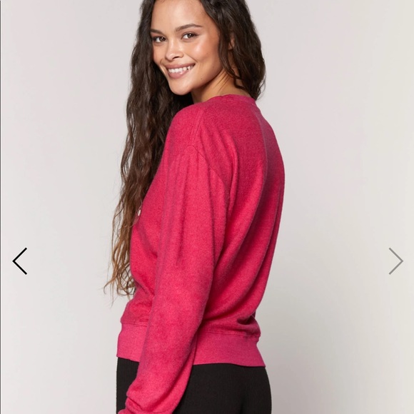 NWT Spiritual Gangster Nothing But Love Savasana Sweater Pink - Picture 3 of 9